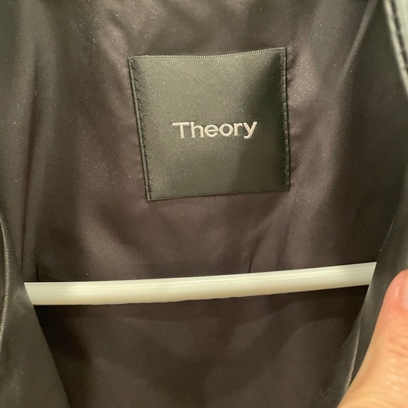Theory Black Leather Jacket - Picture 4 of 12